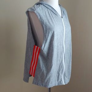 Adidas Sleeveless Women's Athletic Hooded Vest sz L